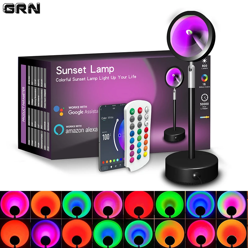 Touch Dimmer Lamp - Inteligentna dioda LED lampa zachód słońca