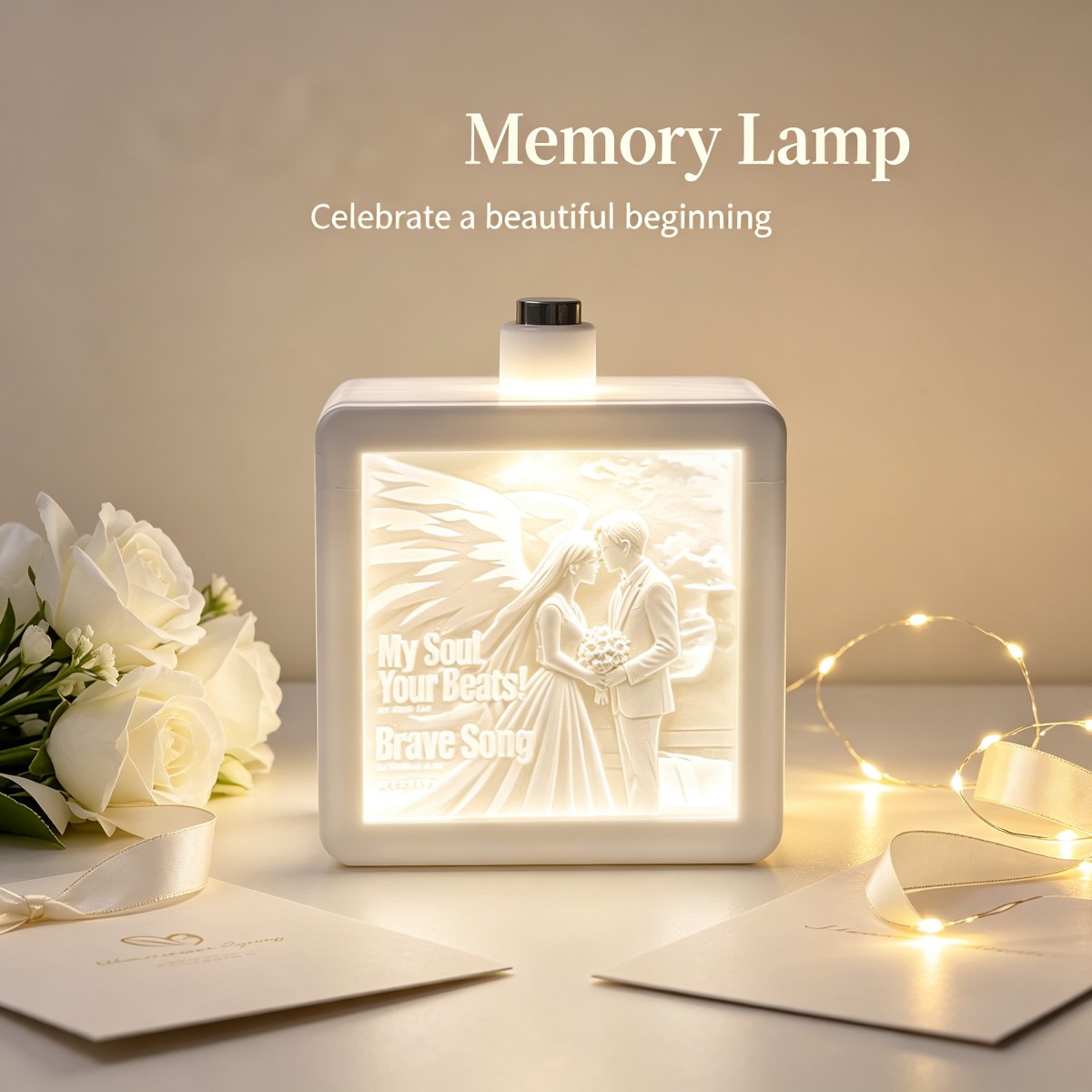 Lighting Decor For Wedding - Spersonalizowana lampka nocna LED z nadrukiem