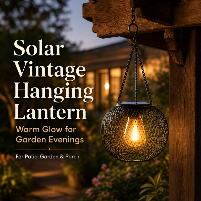 Lighting Decor Ideas - Solarna lampa podłogowa LED do zawieszenia,