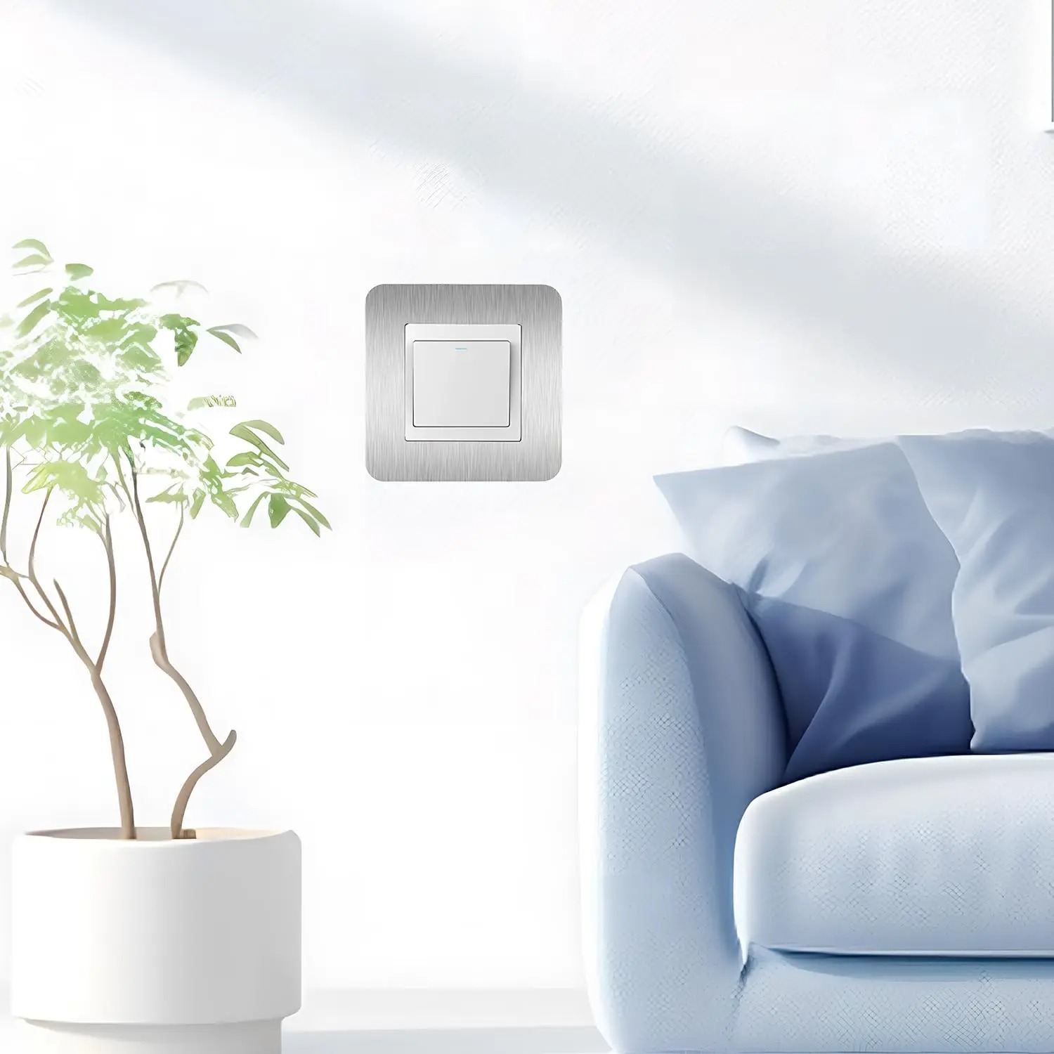 Decor Lighting Uk - 4 szt. Srebrne samoprzylepne osłony na
