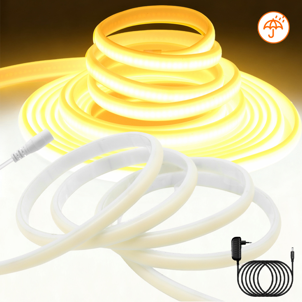 Decor Lighting Uk - Taśma LED COB 12V Elastyczna, Wysoka