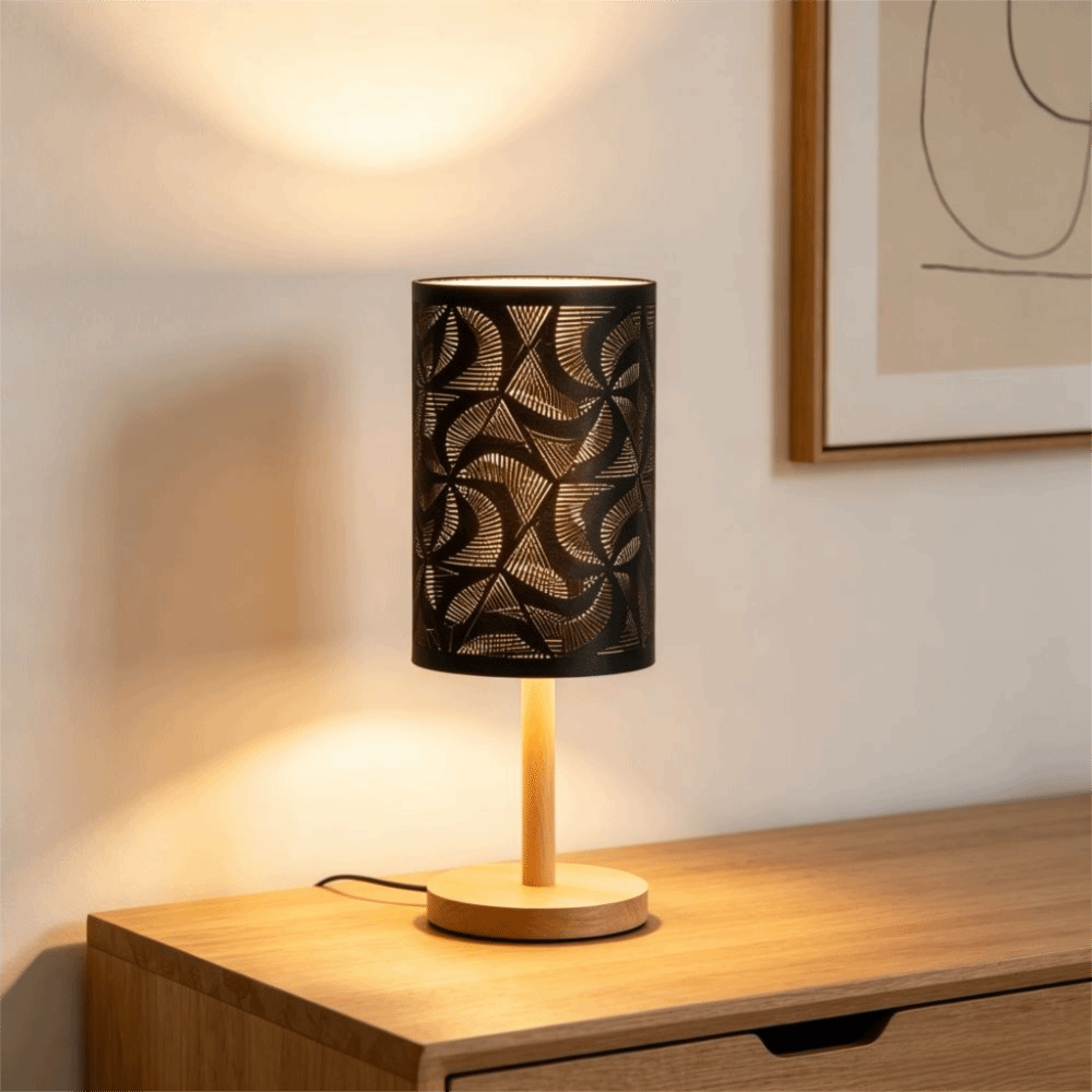 Geometric Lamp Shade - Prosty żelazny abażur z geometrycznym wzorem,