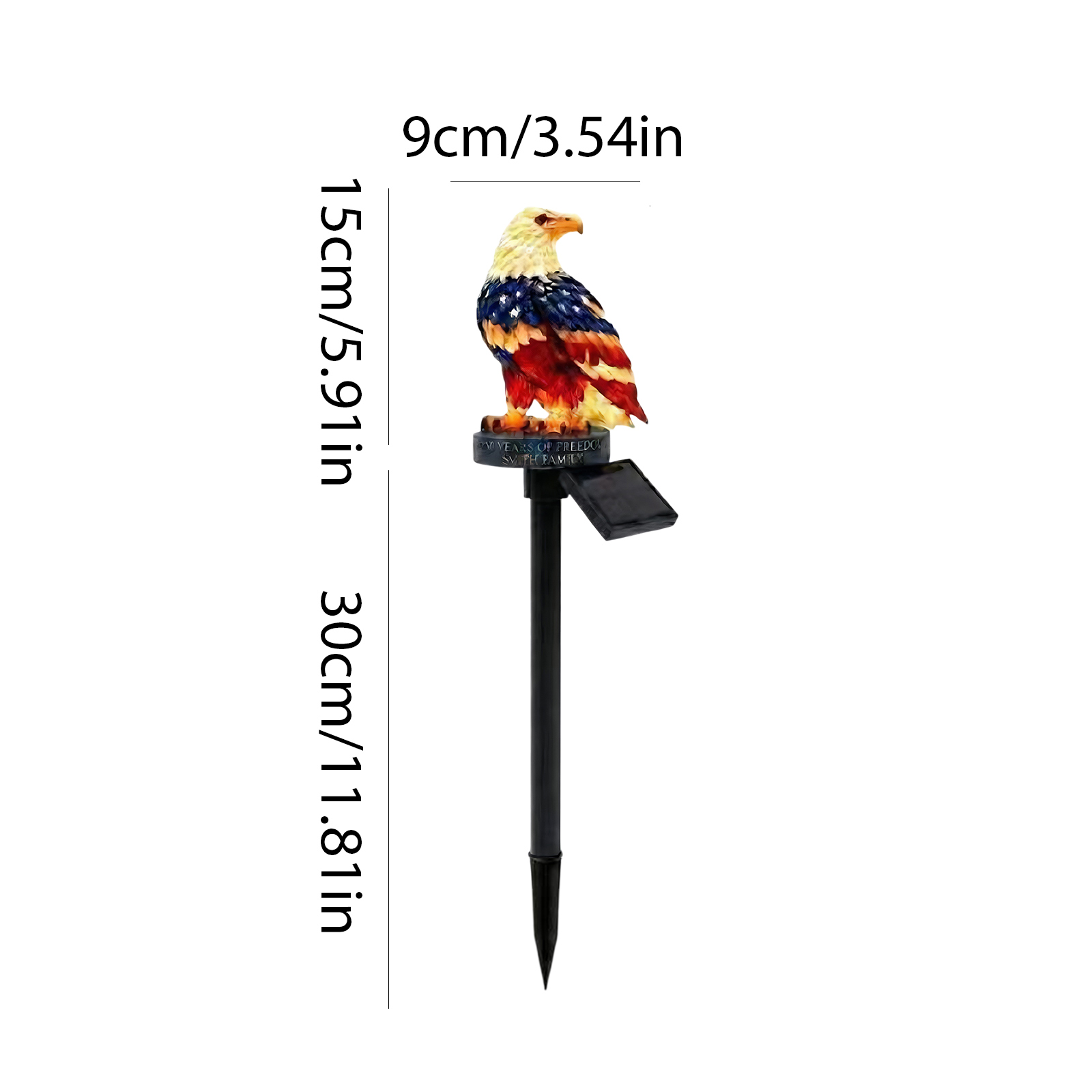 Yard Lighting Decor - Wodoodporne, dekoracyjne lampy solarne Eagle, przedstawiające