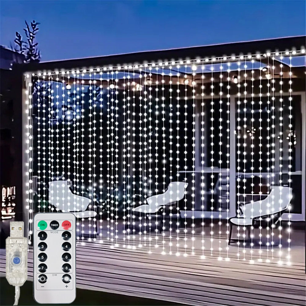 Lighting Decor For Diwali - Kurtyna LED USB 3/6M, 8 trybów,