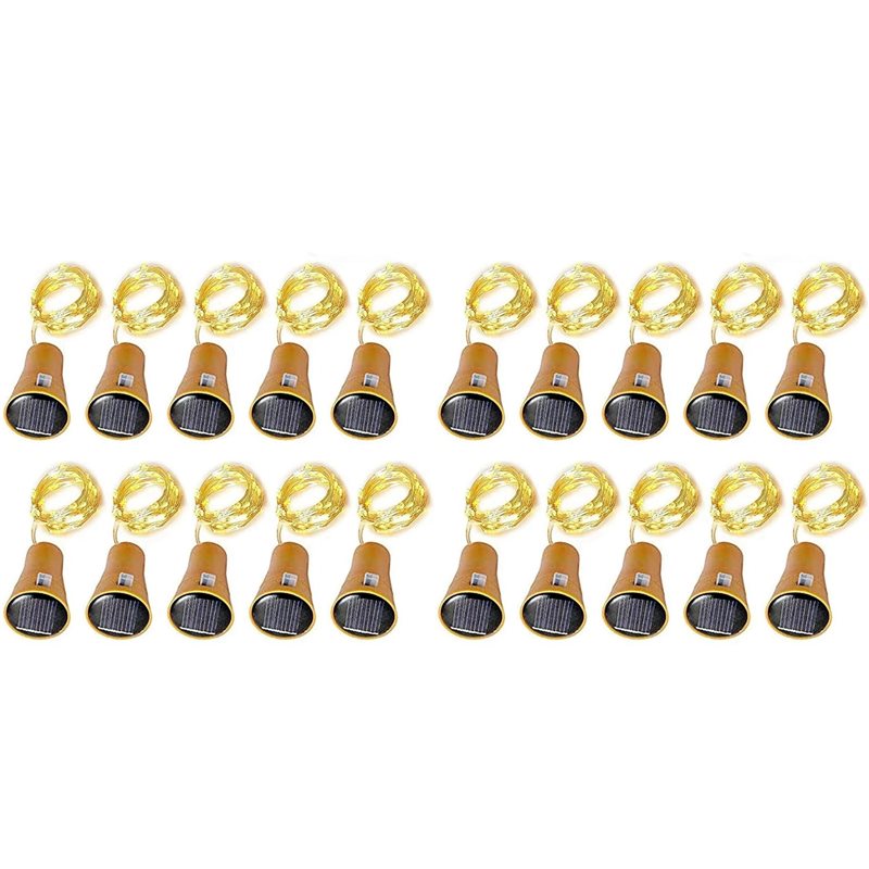 Decor Lighting Cork - ABXF-20Pcs Solarne Lampki Dekoracyjne w Kształcie