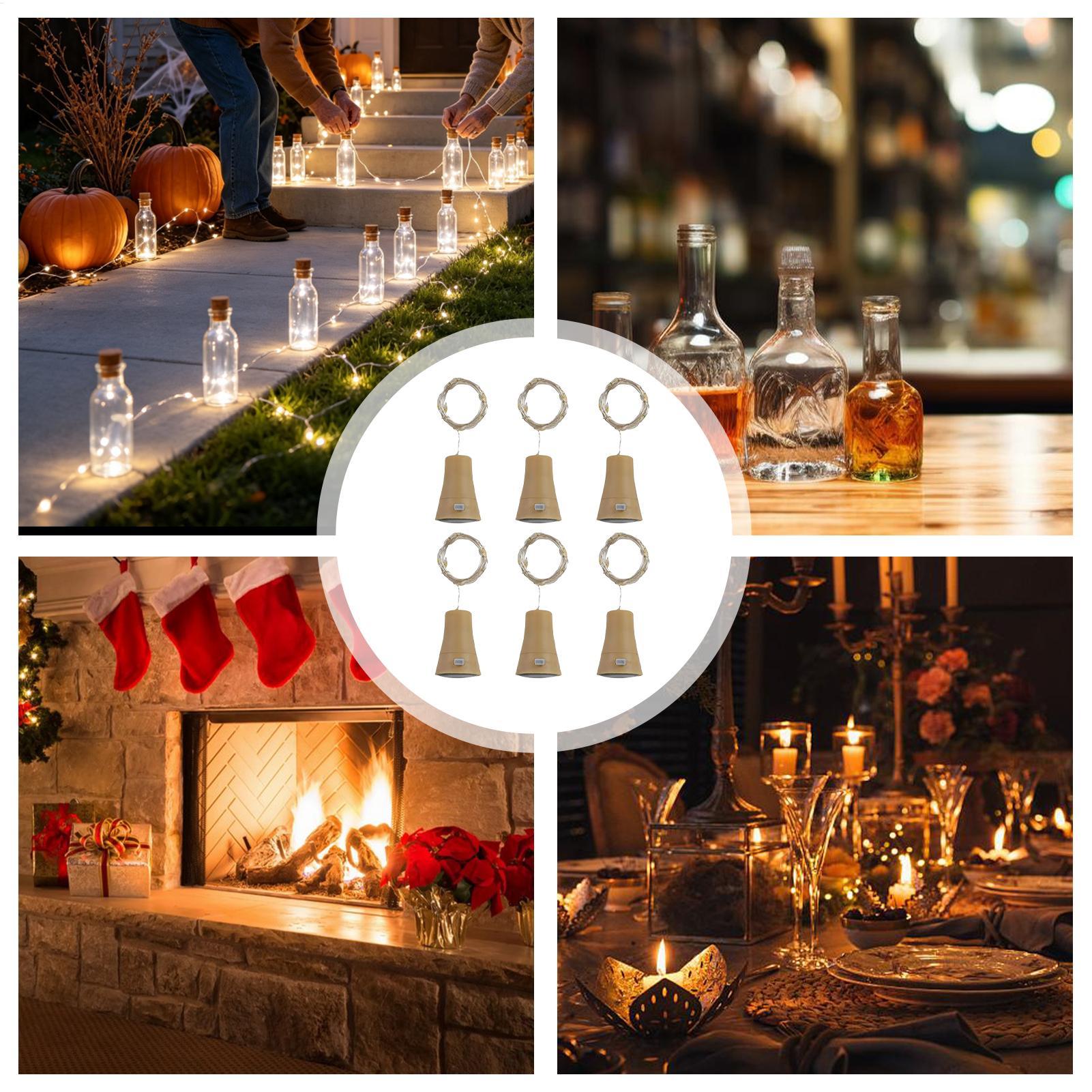 Decor Lighting Cork - Lampki do butelek wina z korkiem,