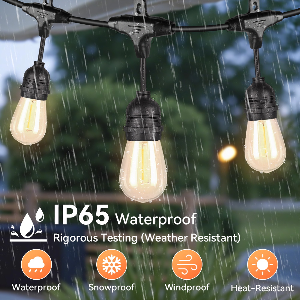 Decor Lighting Uk - Lampki sznurkowe LED E27 na zewnątrz,