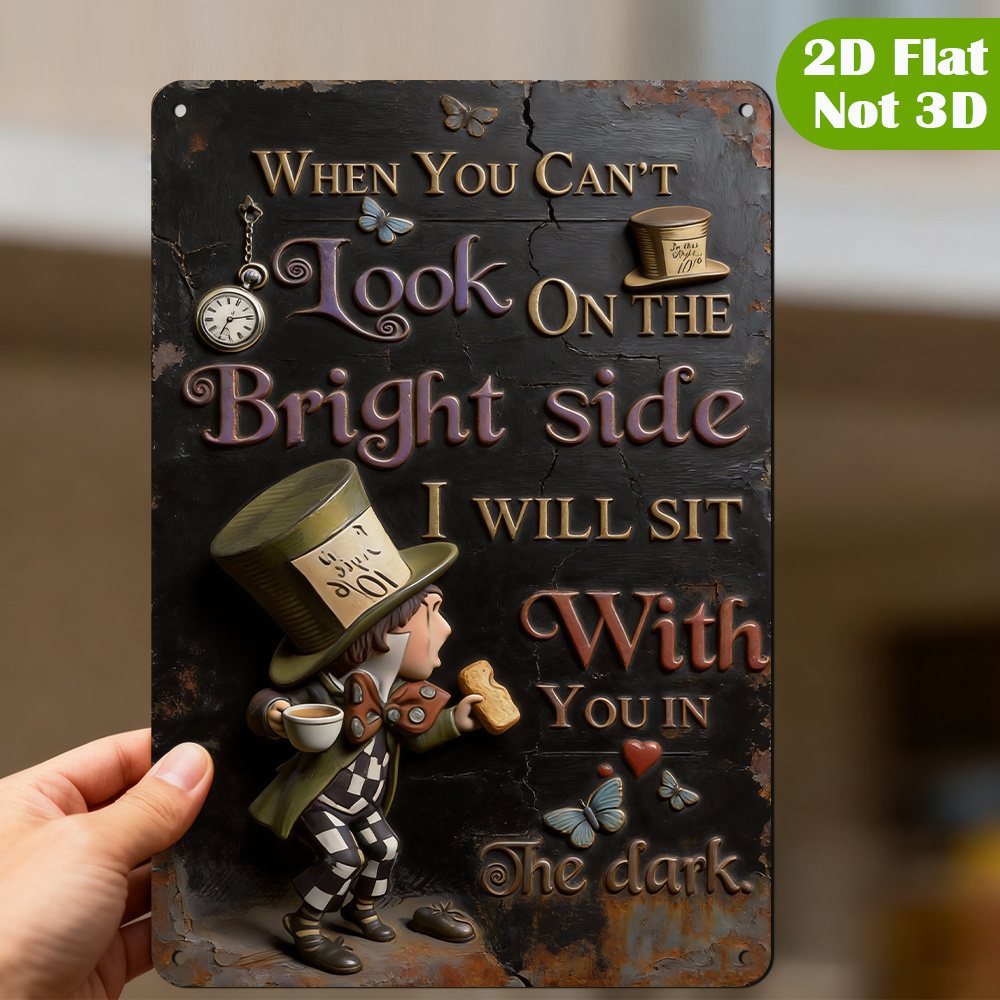Lighting Decor Ideas - Metalowa tabliczka z cytatem z filmu