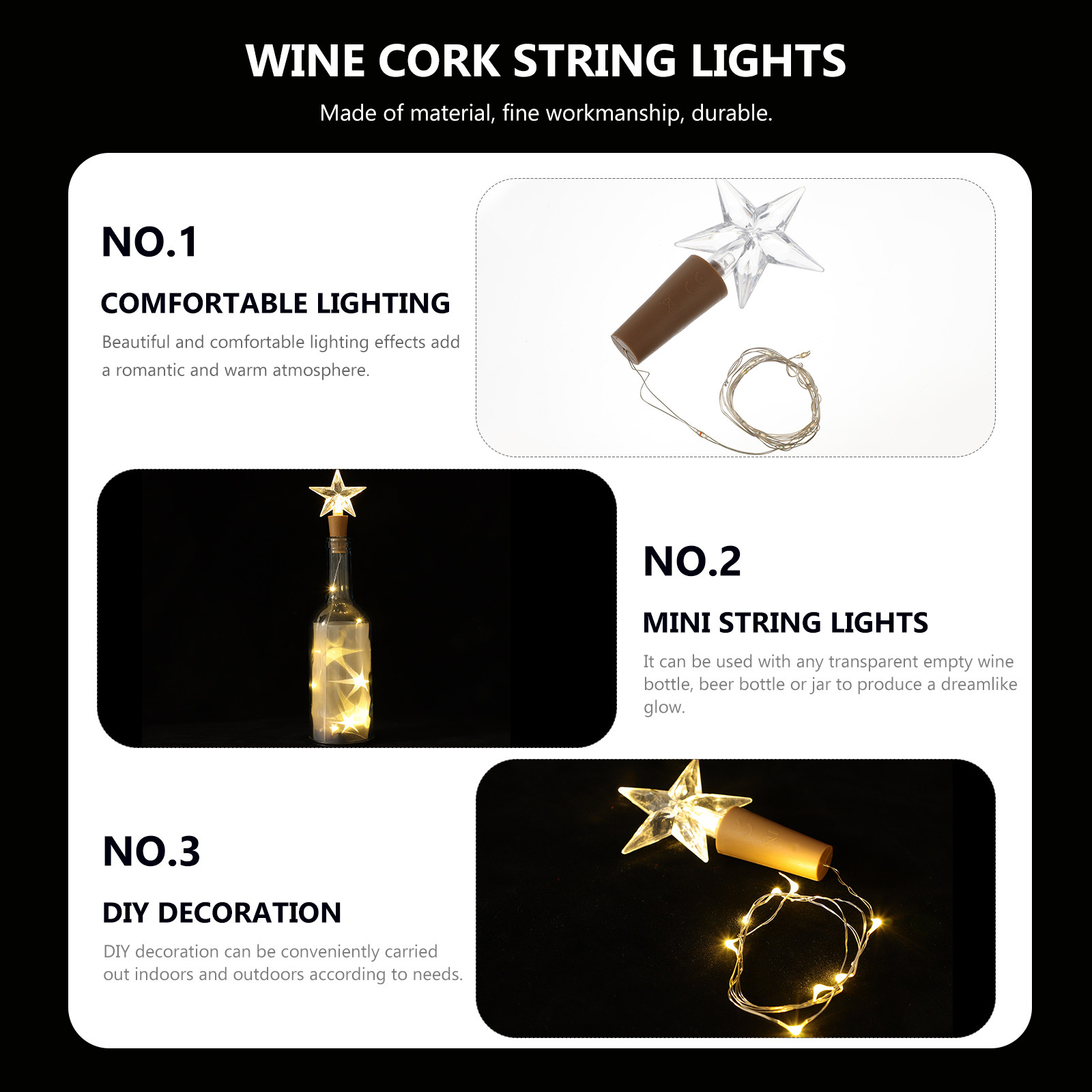 2 sztuki – lampki LED w kształ – Decor Lighting Cork recenzja i cena
