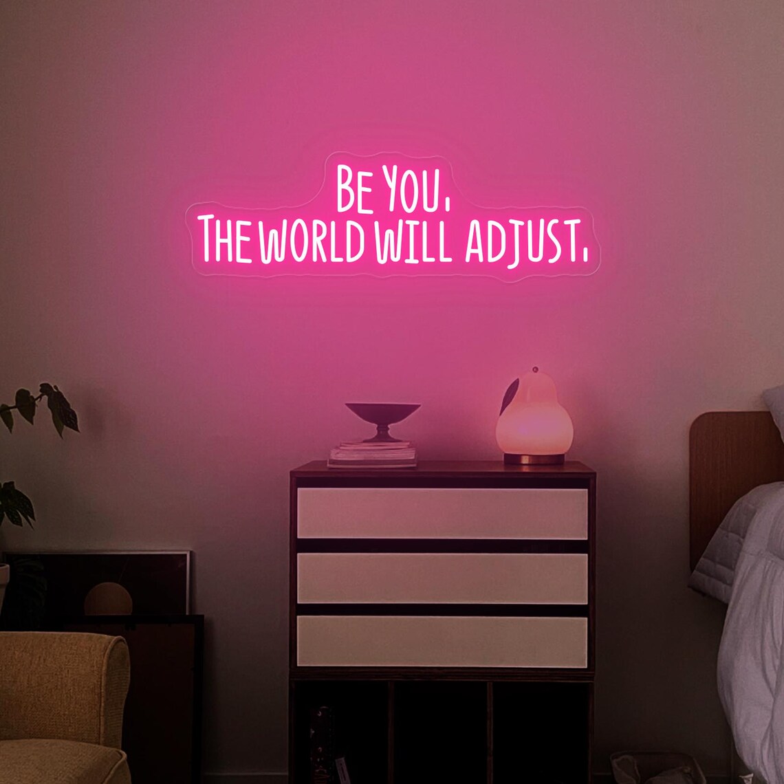 Znak neonowy: Bądź sobą, świat – Outdoor Lighting Decor Ideas recenzja i cena