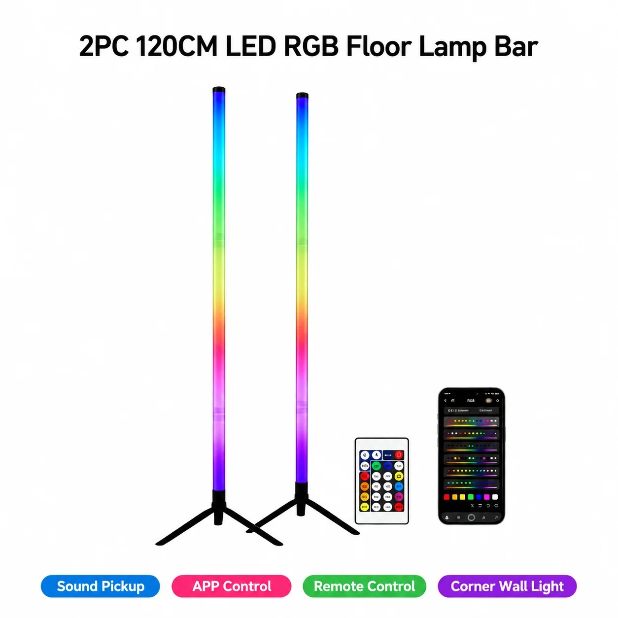 2 sztuki narożnych lamp podłog – Ambient Lighting Decor For Room recenzja i cena