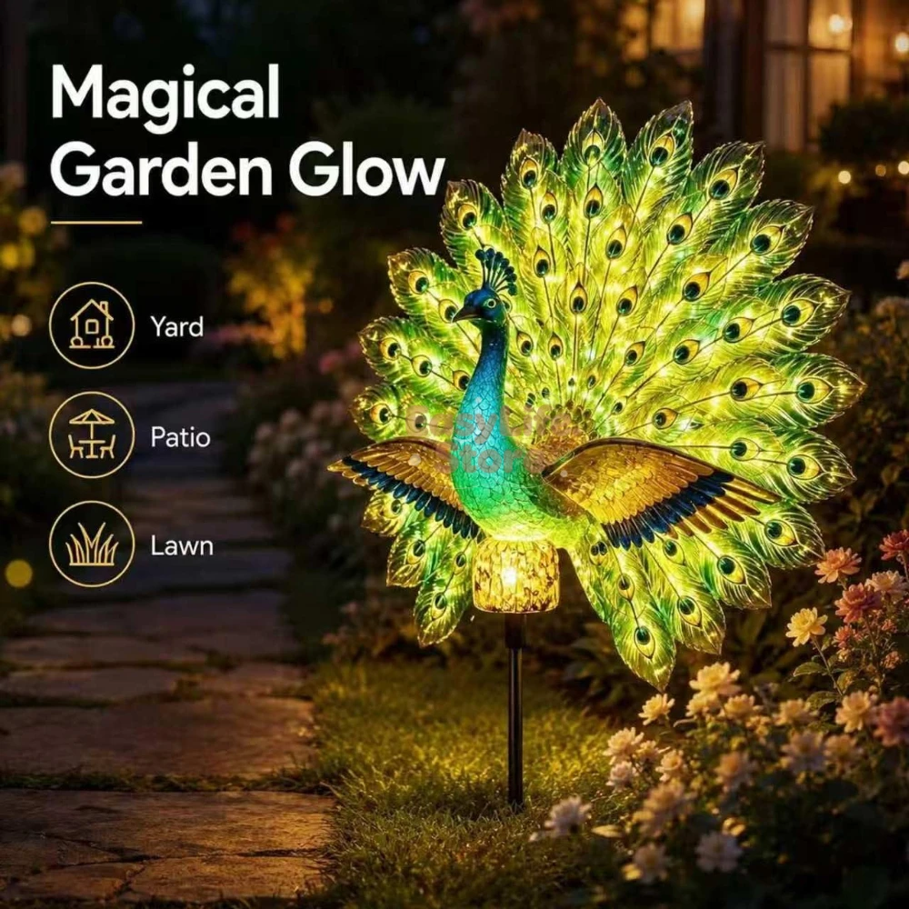 Solarna rzeźba pawia do ogrodu – Lighting Decor Ideas recenzja i cena