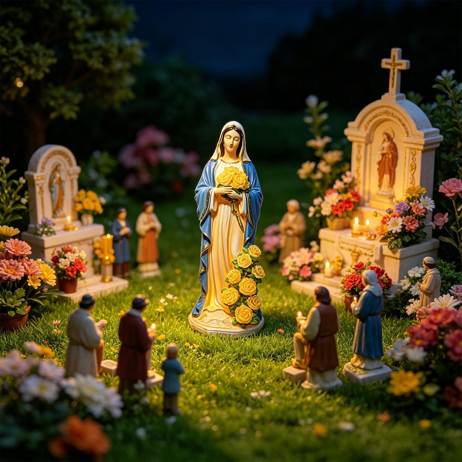 Statua Matki Boskiej zasilana  – Yard Lighting Decor recenzja i cena