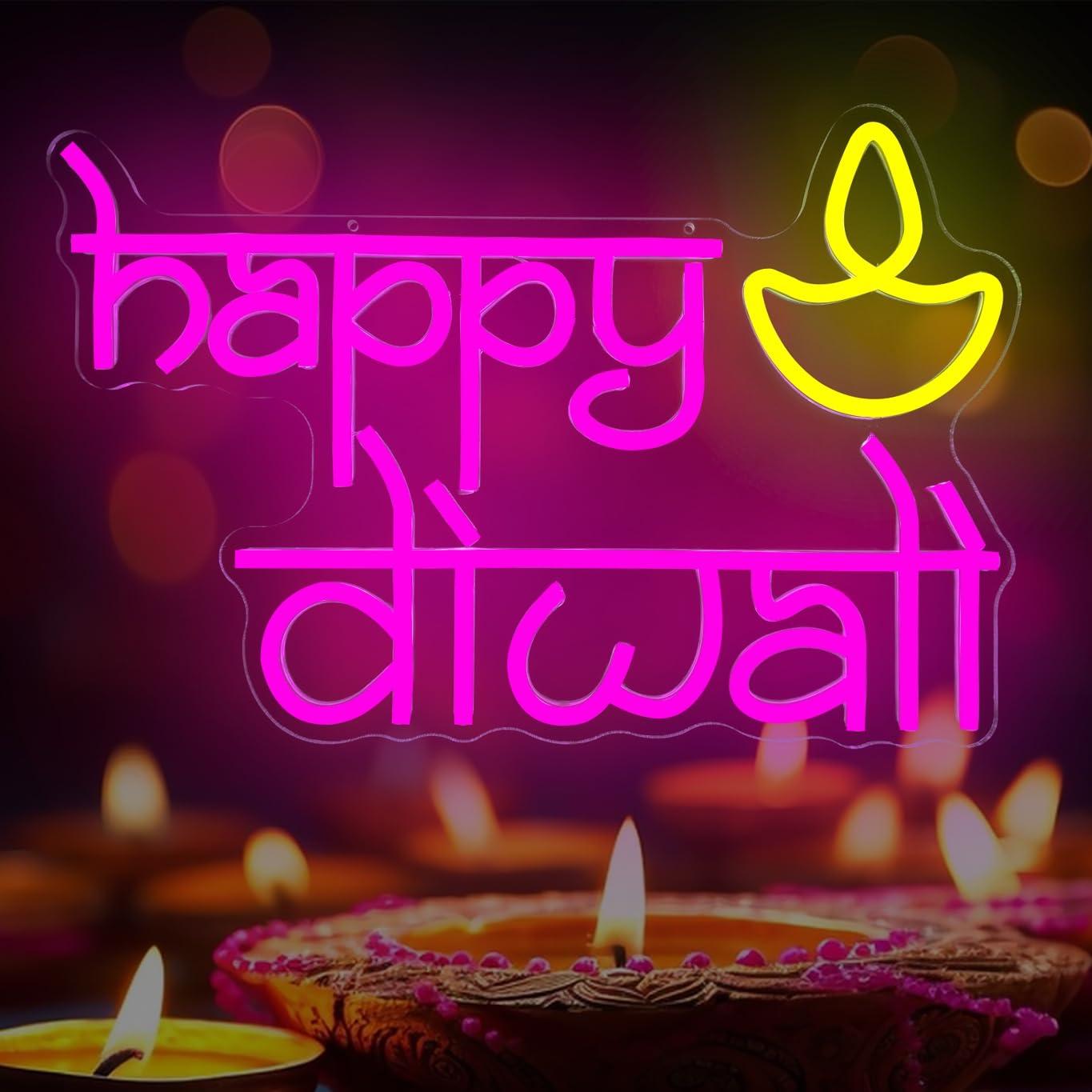 Świecący neonowy znak Happy Di – Lighting Decor For Diwali recenzja i cena