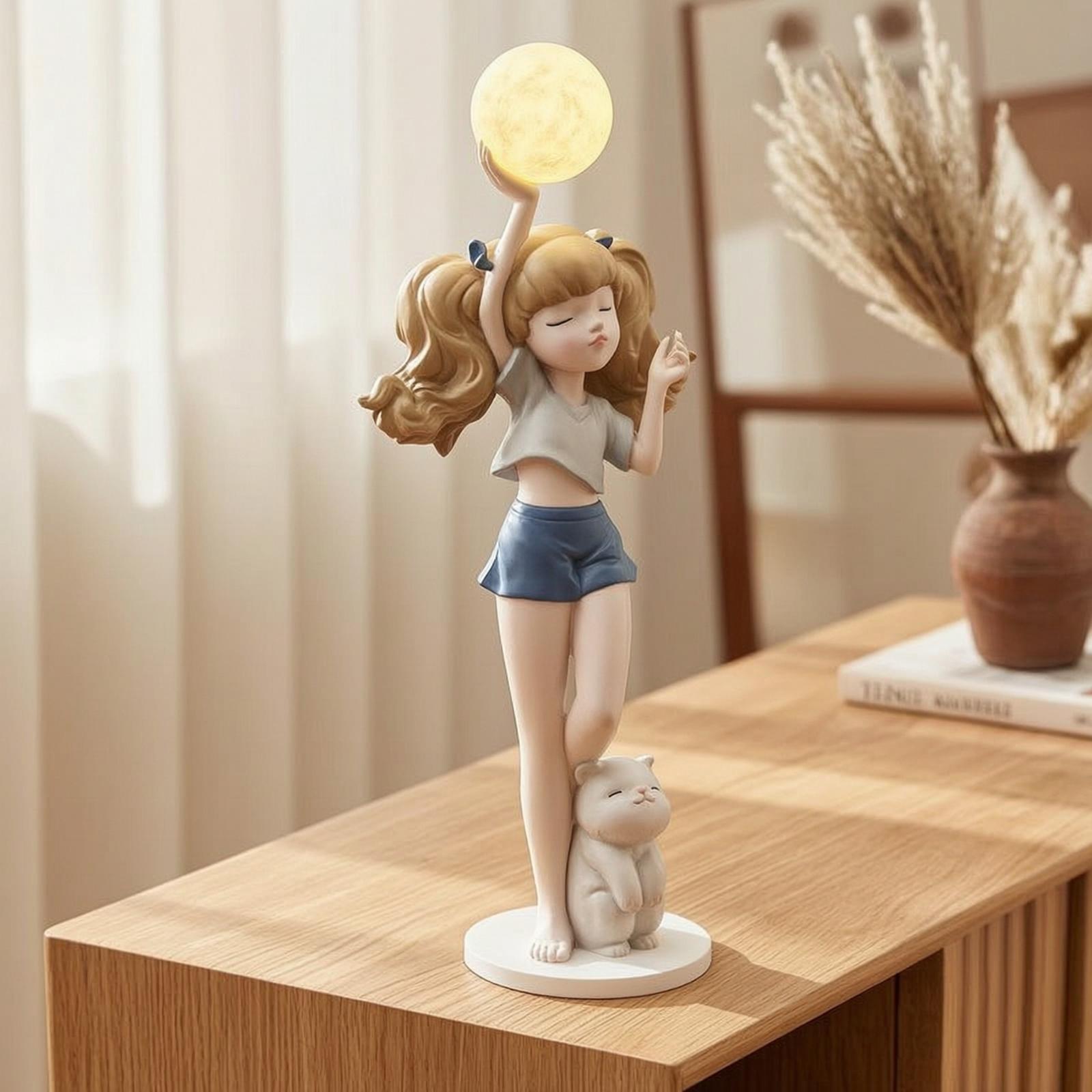 Elegancka figurka dziewczyny z – Ambient Lighting Decor For Room recenzja i cena
