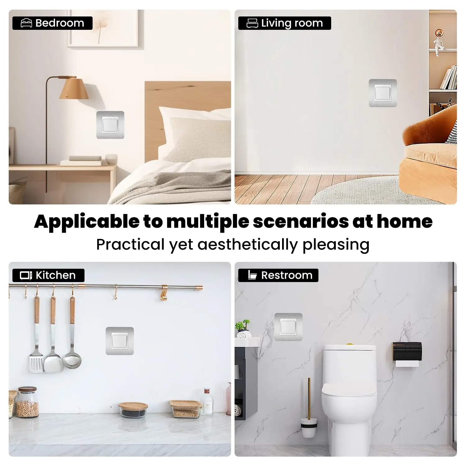 4 szt. Srebrne samoprzylepne o – Decor Lighting Uk recenzja i cena