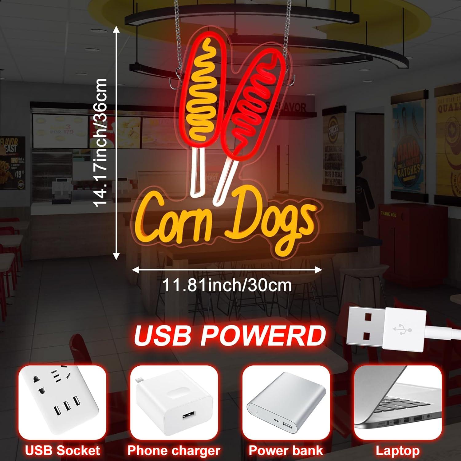 Neonowy szyld Corn Dog, przeką – Lighting Decor For Wedding recenzja i cena