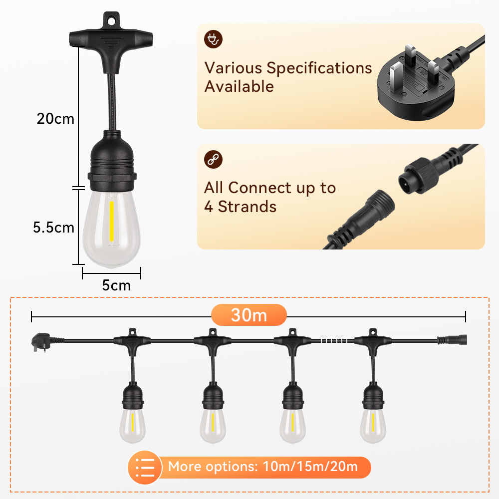 Lampki sznurkowe LED E27 na ze – Decor Lighting Uk recenzja i cena