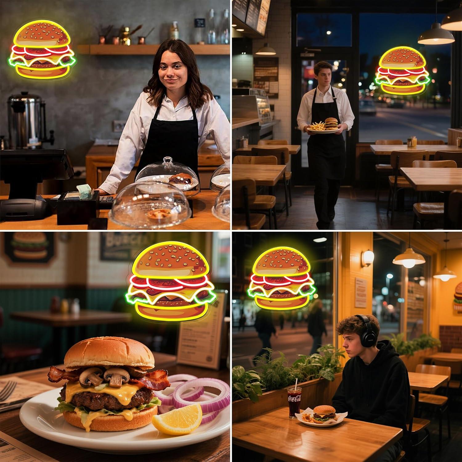 Neonowy Znak LED Burger Hambur – Lighting Decor Ideas recenzja i cena